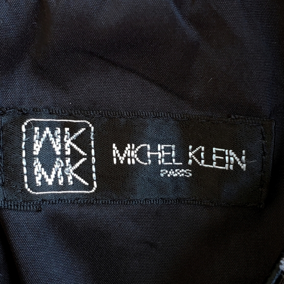 Vintage 90s Michel Klein Paris Designer Velvet Floral Dress Size 4 XS - Picture 7 of 8